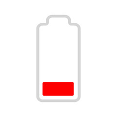 Low battery icon Vertical vector illustration