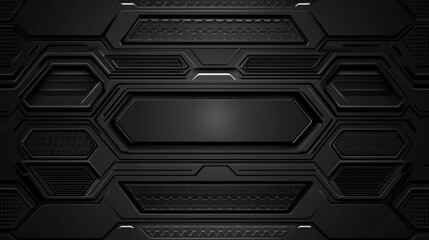 Obraz premium Abstract dark metallic background with hexagonal pattern