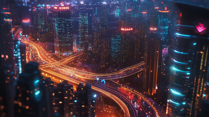 Smart digital Innovation city with connection network reciprocity over the cityscape. of future smart wireless digital city and social media networking systems that connects people with in city