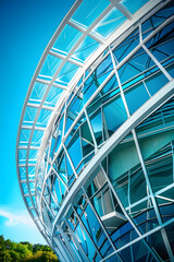 Futuristic Transparent Dome Blending Modern Engineering and Natural Landscapes in Harmony