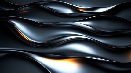 Obraz premium Abstract dark metallic waves background