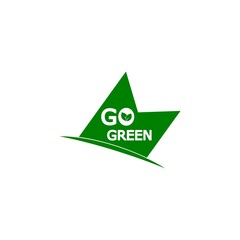 Go green symbol design  icon isolated on white background.