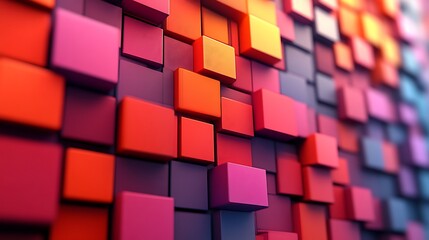 Abstract Colorful Cube Pattern Background Image