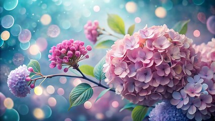 Fototapeta premium pink and white flowers
