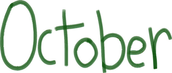  Name of months hand drawn lettering illustration