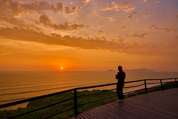 Watching the sunset from the Malecón Miraflores is a popular and unforgettable experience