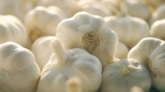 close up of dried garlic 