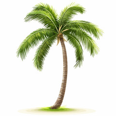 Detailed palm tree isolated vector illustration for design projects