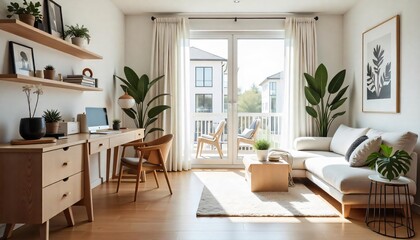 Fototapeta premium home work area_Trend inspiration for your interior designs and social networks such as YouTube, Instagram or WhatsApp. 