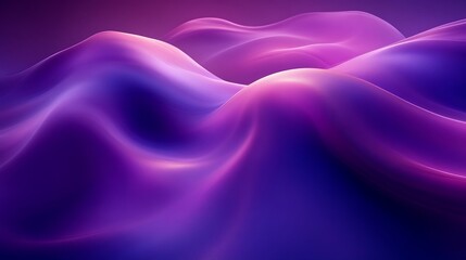 Obraz premium Abstract Purple Waves Digital Art Design
