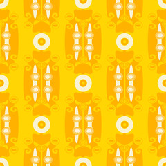 Vector - swirl elements illustration,  geometric colored template, seamless pattern.