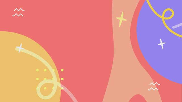 abstract shape background full color animated