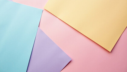 Abstract Pastel Paper Shapes Graphic Design