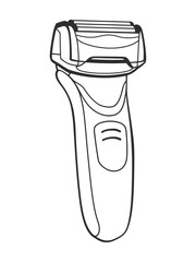 Shaver machine Icon silhouette vector