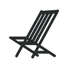 Beach Chair silhouette vector