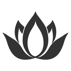 Lotus Icon silhouette vector illustration