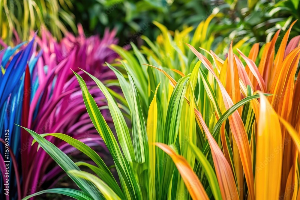 Poster a close-up view of a bunch of colorful plants, great for use in nature-themed designs or as a decora