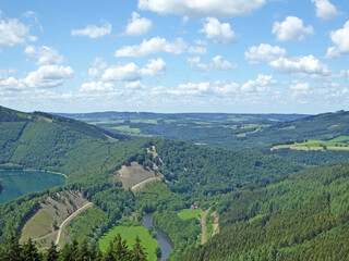 Fototapeta premium Mountains of the Ardennes from Coo in Belgium