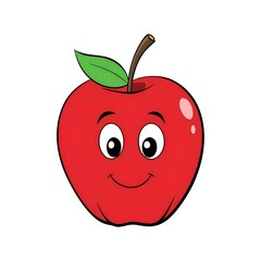 red apple cartoon