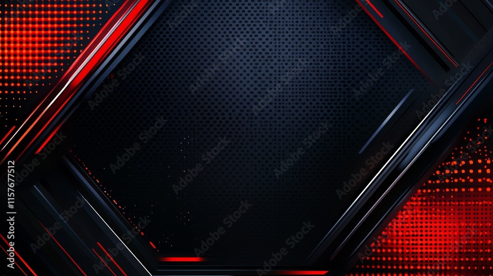 Poster abstract dark red and black tech background