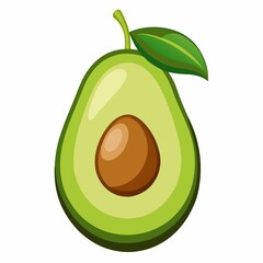 Avocado with leaf