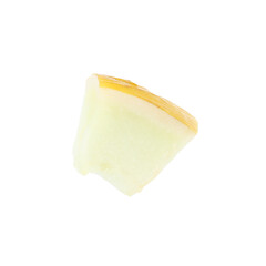 Piece of fresh melon isolated on white