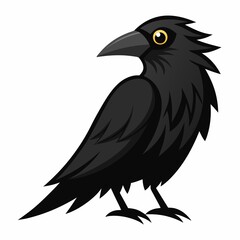 crow on a white background
