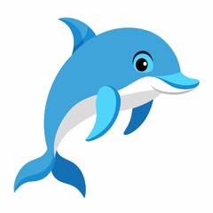 dolphin jumping isolated on white