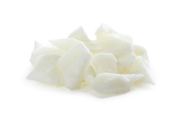Pile of soy wax isolated on white