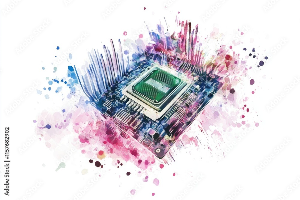 Aufkleber a detailed view of a computer's internal components