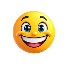 Fototapeta premium Single Color Emoji: Classic Smiling Face Cartoon Graphic 