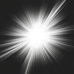 Fototapeta premium Dynamic burst of light radiating outward, creating a sense of energy and illumination.