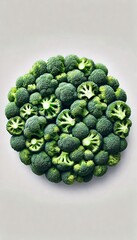 Broccoli Circle: A Fresh Vegetable Display