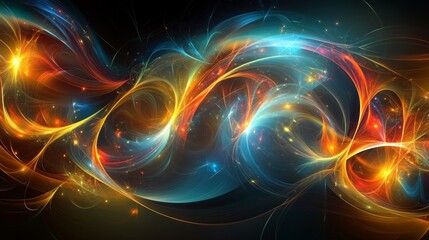 Abstract colorful swirls and energy background
