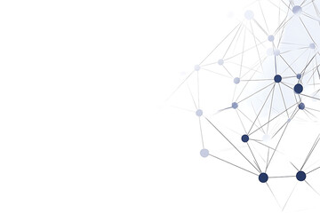 An abstract digital banner featuring a data connection theme in white and grey colors


