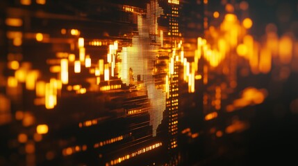 Dynamic Market Trends with Warm Vintage Light