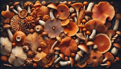 Mushroom Mosaic - A Symphony of Fungi