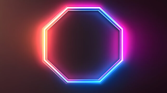 vibrant geometric neon