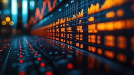 A detailed view of a computer screen displaying numerical data and information