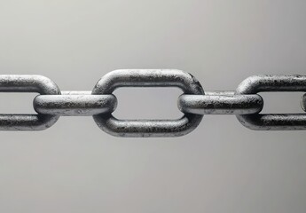 Fototapeta premium Close-up of a chain against a grey background