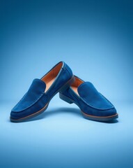 Naklejka premium Stylish Blue Casual Loafers