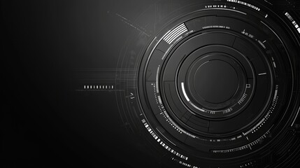 Abstract technological background with circular design elements.