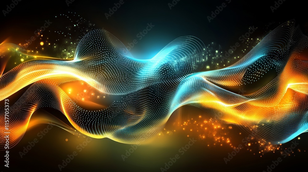Fototapete dynamic abstract background with vibrant energy flow. perfect for tech, music, or design projects.