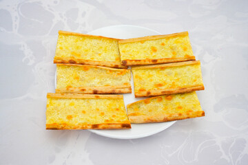 Kiymali pide. Turkish pide with minced meat. Turkish pizza mince pita Pide on white background. Etli ekmek. Kusbasi kasarli, kiymali kasarli, kiymali yumurtali, Bafra, Trabzon, Kusbasili pide.