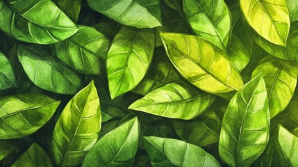 Vibrant green leaves nature scene high-resolution image lush environment close-up view botanical beauty