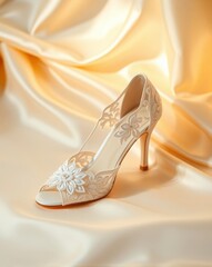 Ivory Lace Pointed Heels