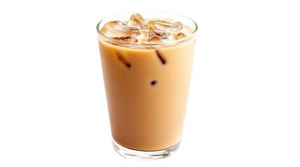 Iced coffee  isolated on white transparent background