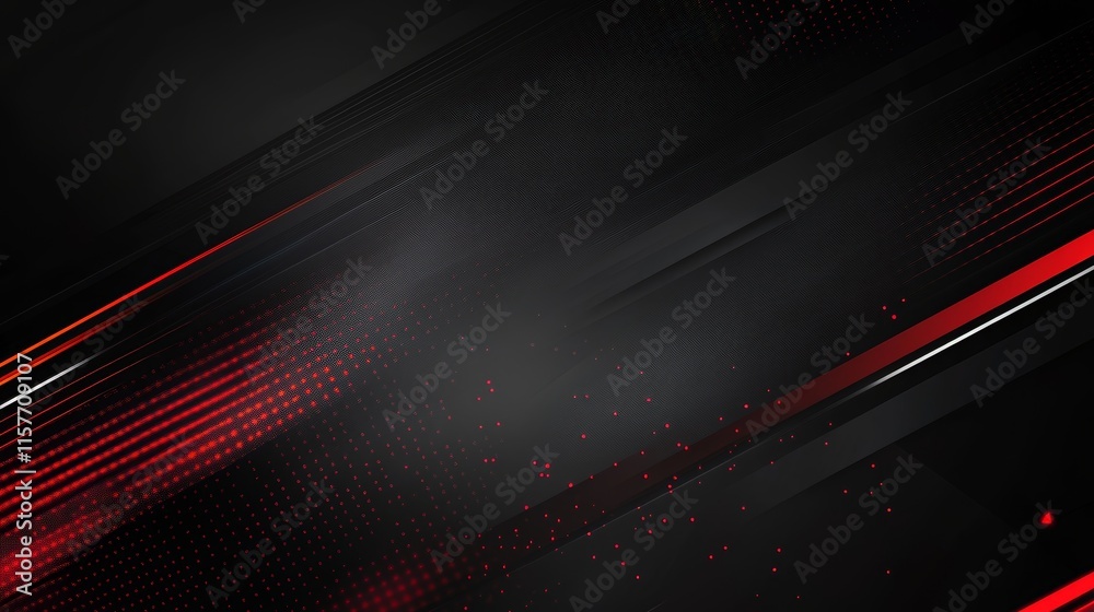 Poster abstract dark red and black background with glowing lines