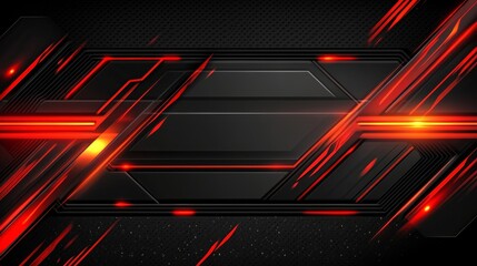 Abstract red and black tech background