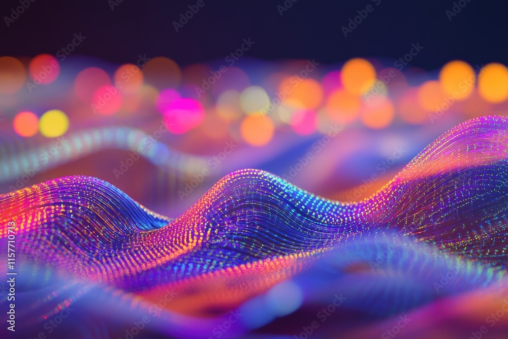 Wall mural a close-up shot of a wave of vibrant colors, suitable for use in creative projects or as a design el